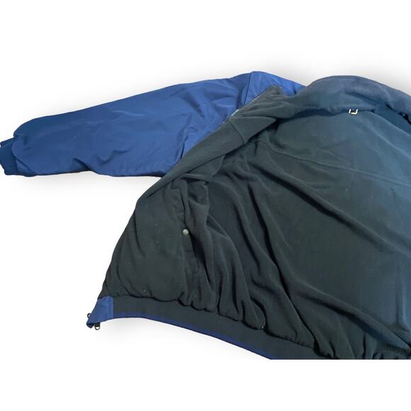 FootJoy FJ Reversible Fleece Full Zip Navy Jacket/Vest Men M Removable Sleeves - Picture 5 of 7